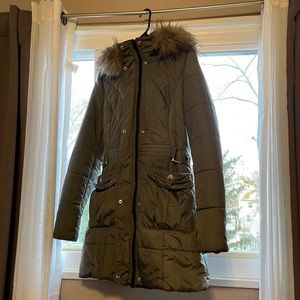 Green lined coat by Coalition LA. Size Large